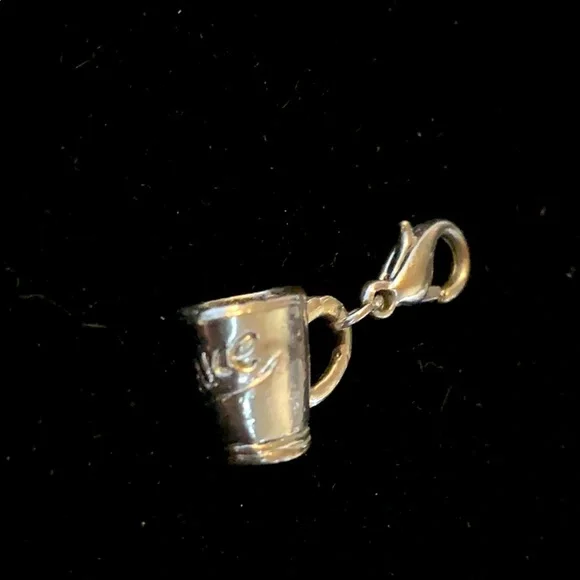 Silver Coffee Cup Charm - Picture 1 of 3